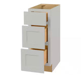 Avondale Shaker Dove Gray Quick Assemble Plywood 12 in Vanity Drawer Base Cabinet (12 in W x 21 in D x 34.5 in H)