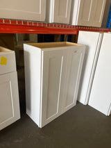 Shaker 27 in. W x 12 in. D x 36 in. H Assembled Wall Kitchen Cabinet in Satin White