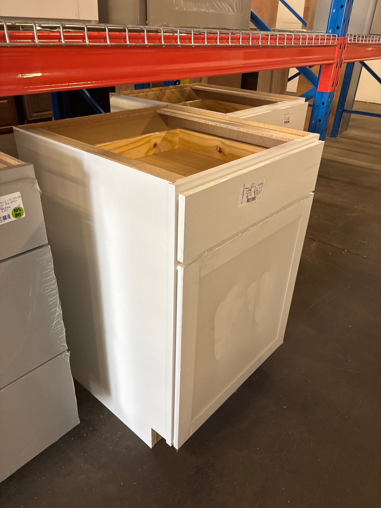 Westfield Feather White Shaker Stock Assembled Base Kitchen Cabinet (24 in. W x 23.75 in. D x 35 in. H)