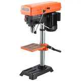 10in. Benchtop Drill Press 6.2A Induction Motor Tabletop Drilling Machine Adjustable Speed Worktable LED Work Light