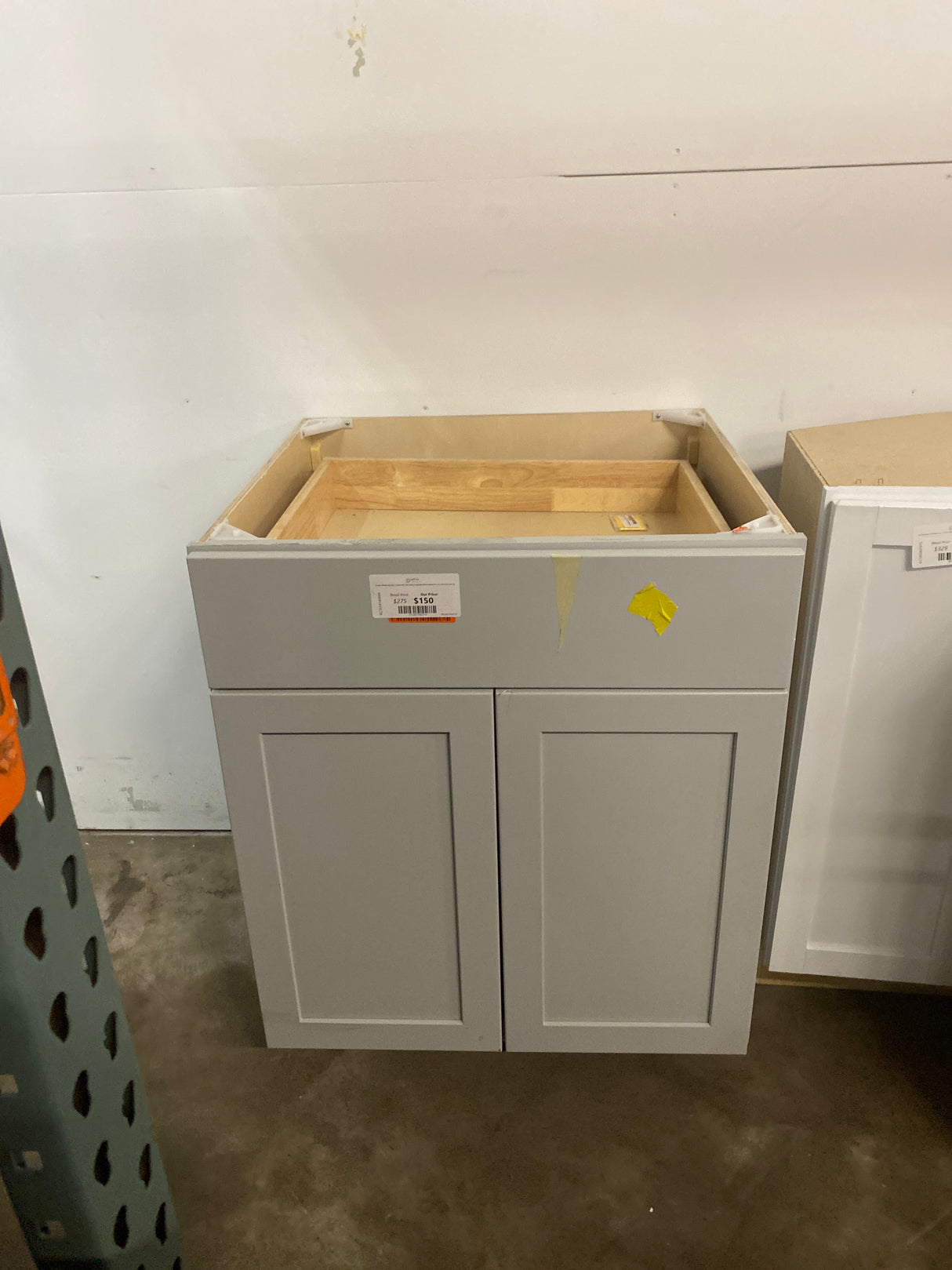 Emerson Whisper Gray Base 1 drawer with 2 door Ready to Assemble Kitchen Cabinet (27 in. W x 34.5 in. H x 24 in. D)