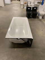 BootzCast 60 in. x 30 in. Soaking Alcove Bathtub with Left Drain in White