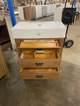 Ava 30 in. Single Bath Vanity in Reclaim Fir with Ceramic Vanity Top in White with Integrated Basin