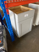 Shaker 21 in. W x 24 in. D x 34.5 in. H Assembled Base Kitchen Cabinet in Dove Gray with Ball-Bearing Drawer Glides