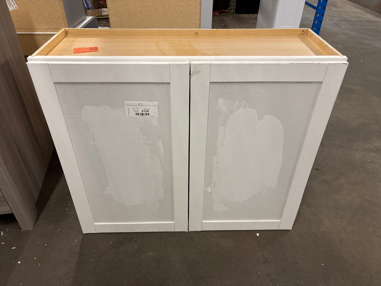 Westfield Feather White Shaker Stock Assembled Wall Kitchen Cabinet (36 in. W x 12 in. D x 30 in. H)