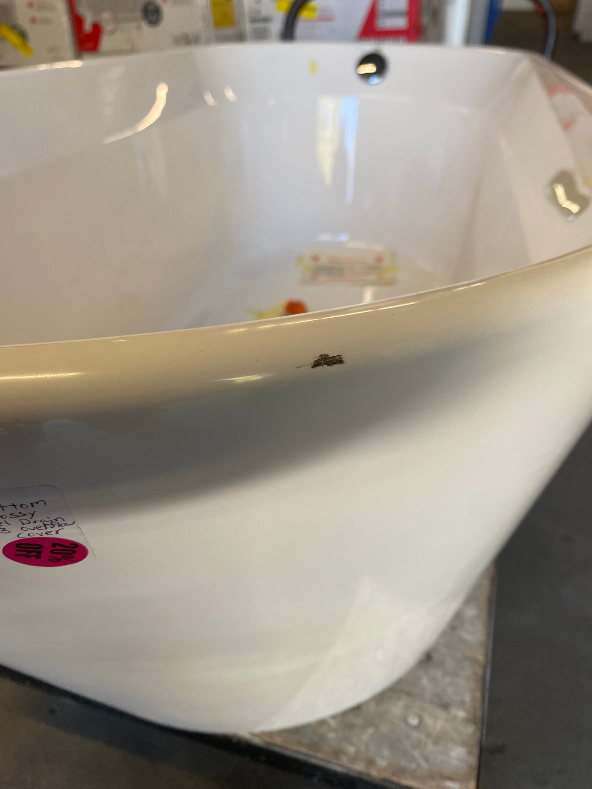 61 in. Acrylic Flatbottom Non-Whirlpool Bathtub in Glossy White with Brushed Nickel Drain and Overflow Cover