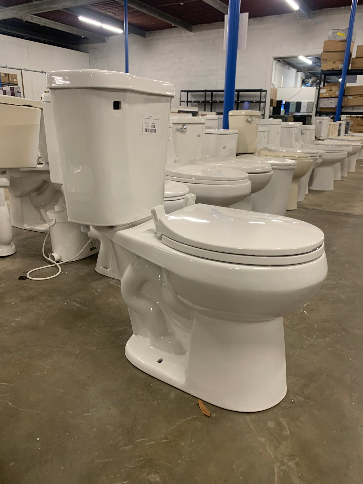 ADA Chair Height 2-piece 1.28 GPF Single Flush Round Toilet Map Flush 1000g, Soft-Close Seat Included