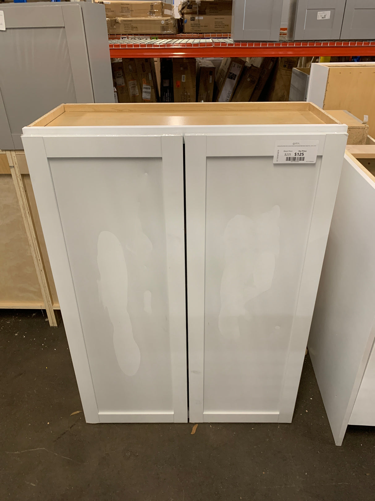 Courtland Polar White Finish Laminate Shaker Stock Assembled Wall Kitchen Cabinet 30 in. x 42 in. x 12 in.