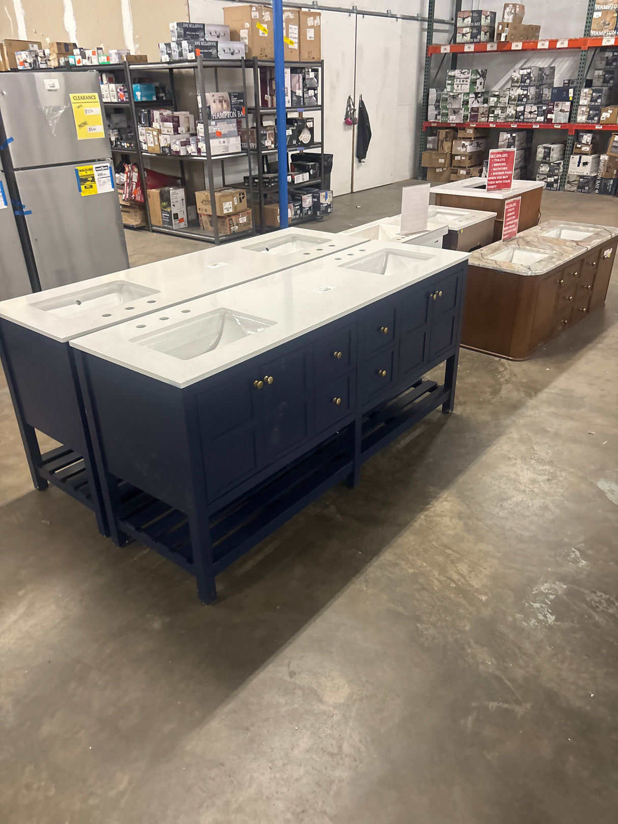 Newport Legacy Vanity 72"x22"x34" in Blue