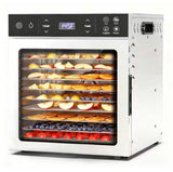 10 Trays Stainless Steel Food Dehydrator-Premium Electric Dehydrator with 4 Preset, Adjustable Timer&Temperature Control
