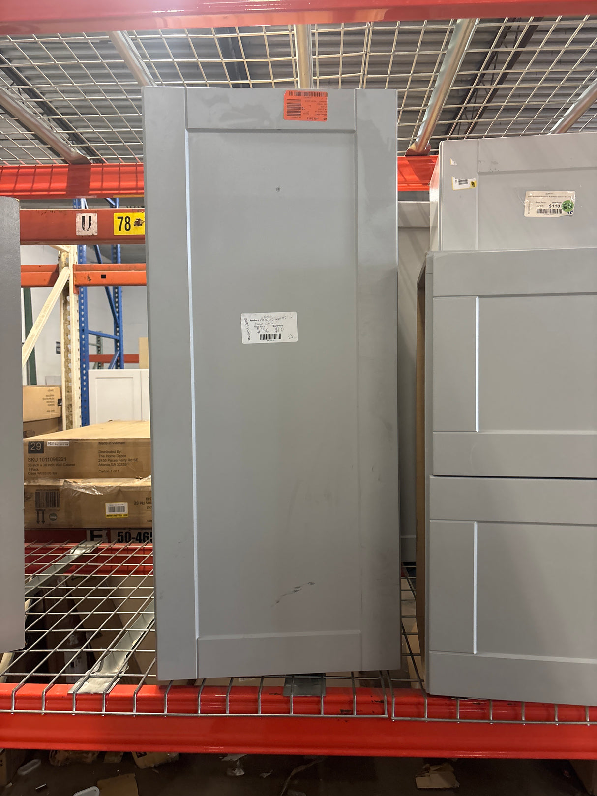 Shaker Assembled 18x42x12 in. Wall Kitchen Cabinet in Dove Gray