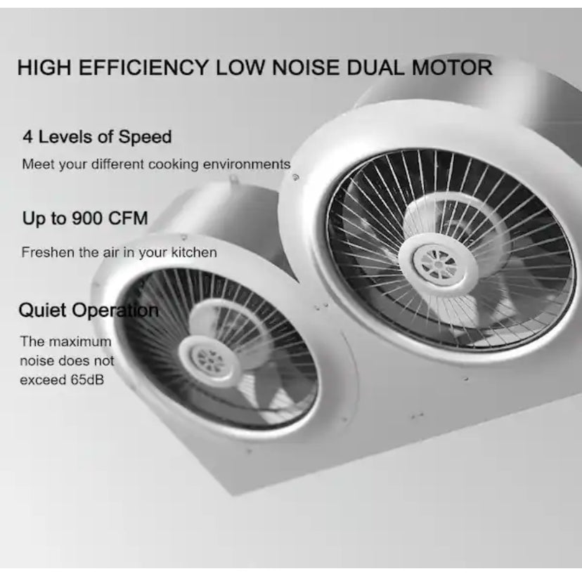 30 in. 900 CFM Ducted Under Cabinet Range Hood in Black Stainless Steel with 2 -Way Venting and Changeable LED