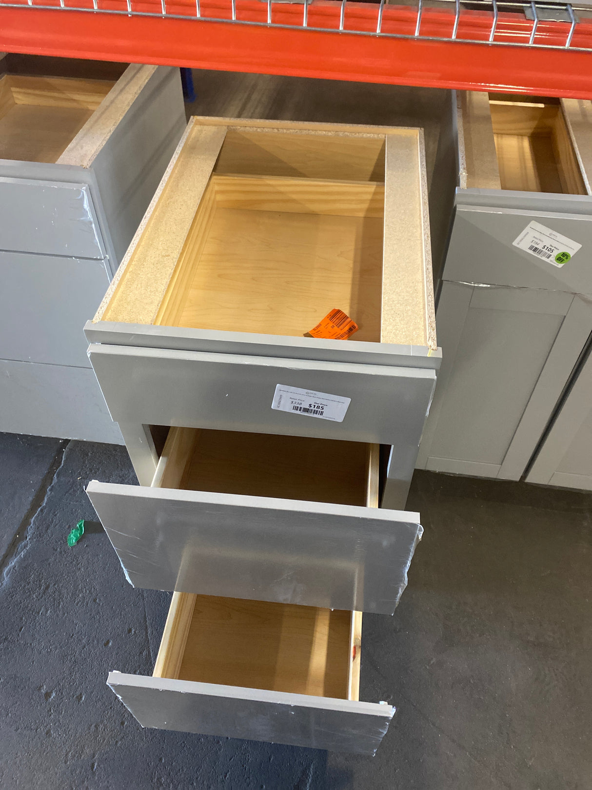 Westfield 18 in. W x 23.75 in. D x 35 in. H Shaker Stock Drawer Base Kitchen Cabinet in Dusk Gray