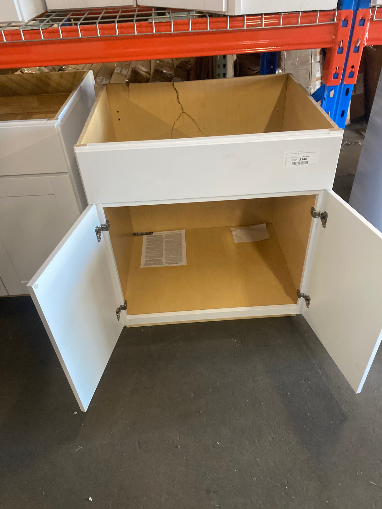 Shaker 30 in. W x 24 in. D x 34.5 in. H Assembled Sink Base Cabinet in Satin White