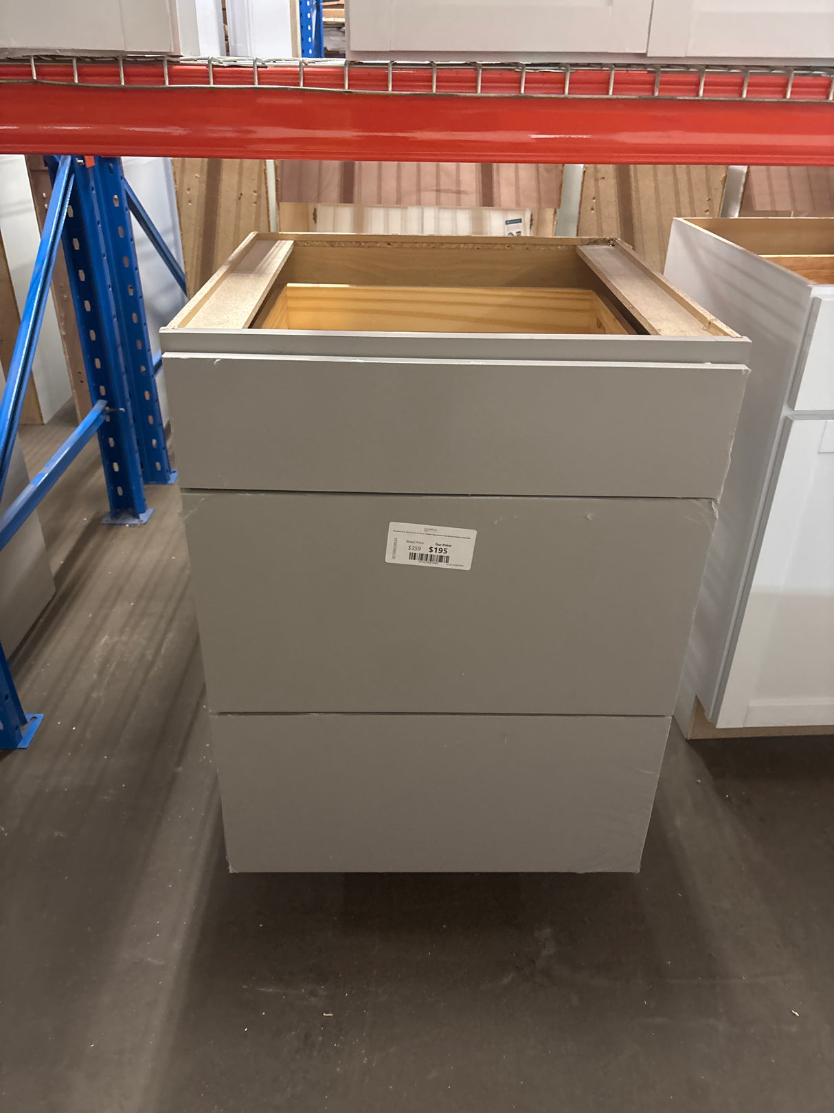 Westfield 24 in. W x 23.75 in. D x 35 in. H Shaker Stock Drawer Base Kitchen Cabinet in Dusk Gray