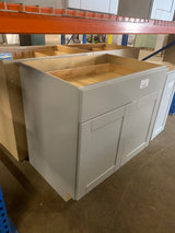 Shaker 36 in. W x 24 in. D x 34.5 in. H Assembled Base Kitchen Cabinet in Dove Gray with Ball-Bearing Drawer Glides