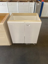 Hampton 30 in. W x 21 in. D x 34.5 in. H Assembled Sink Base Vanity Cabinet in Satin White