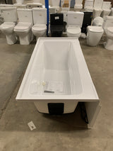 Classic 500 60 in. Left Drain Rectangular Alcove Bathtub in High Gloss White