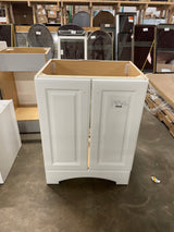 Everdean 25 in. W x 19 in. D x 34 in. H Single Sink Freestanding Bath Vanity in White with