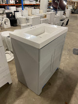 Everdean 31 in. W x 19 in. D x 34 in. H Single Sink Bath Vanity in Pearl Gray with White Cultured Marble Top