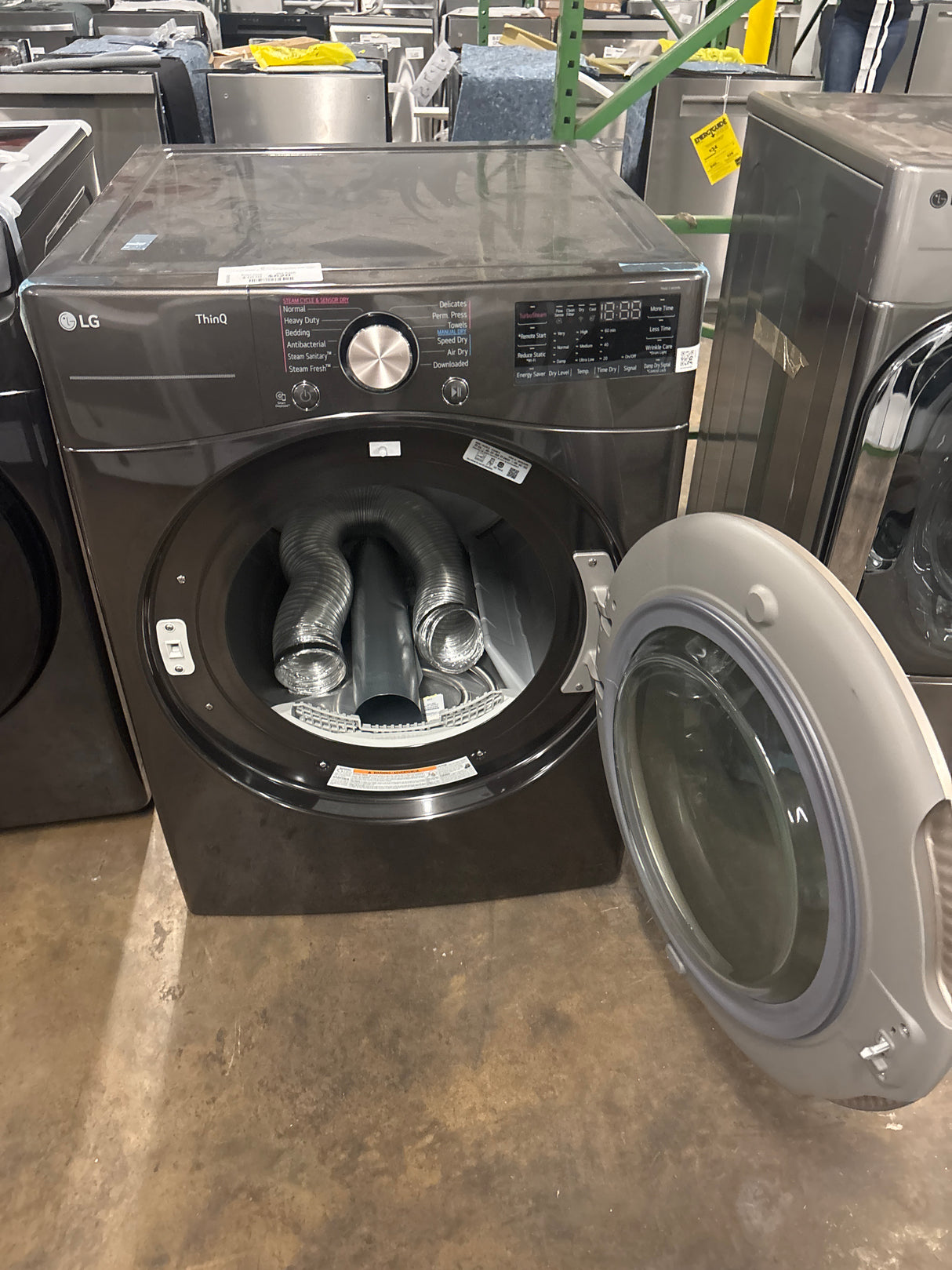 LG 7.4 cu. ft. Ultra Large Capacity Smart Wi-Fi Enabled Front Load GAS Dryer with TurboSteam and Built-In Intelligence