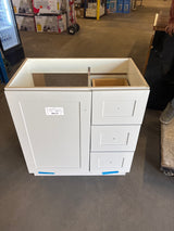 Bannister 31 in. W x 19 in. D x 35 in. H Single Sink Bath Vanity in Pearl Gray with White Cultured Marble Top