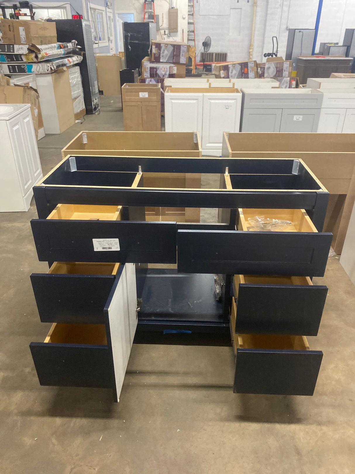 Clady 49 in. W x 19 in. D x 35 in. H Single Sink Bath Vanity in Deep Blue without Top