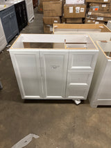 Bannon 37 in. Single Sink White Freestanding Bath Vanity without Top