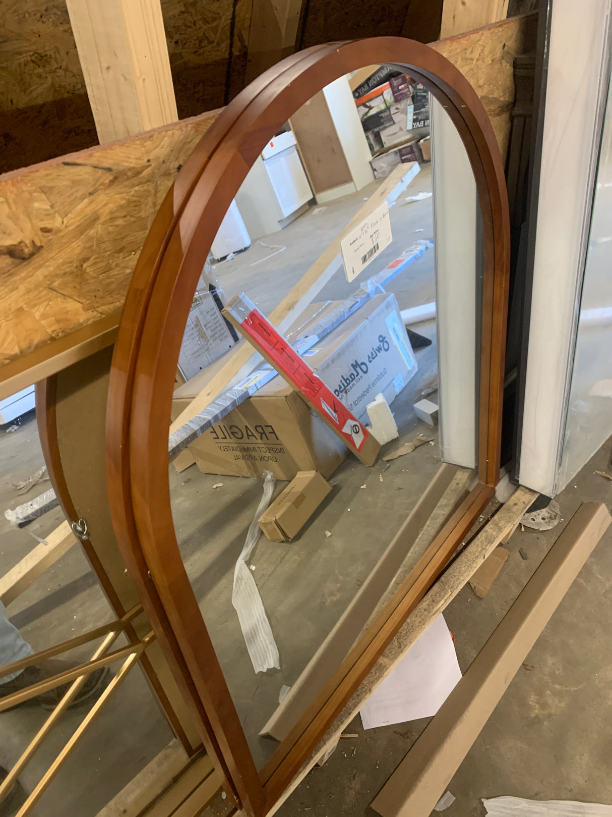 32 W x 36 H Mirror in Brown