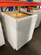 Westfield 24 in. W x 24 in. D x 35 in. H Shaker Stock Drawer Base Kitchen Cabinet in Feather White