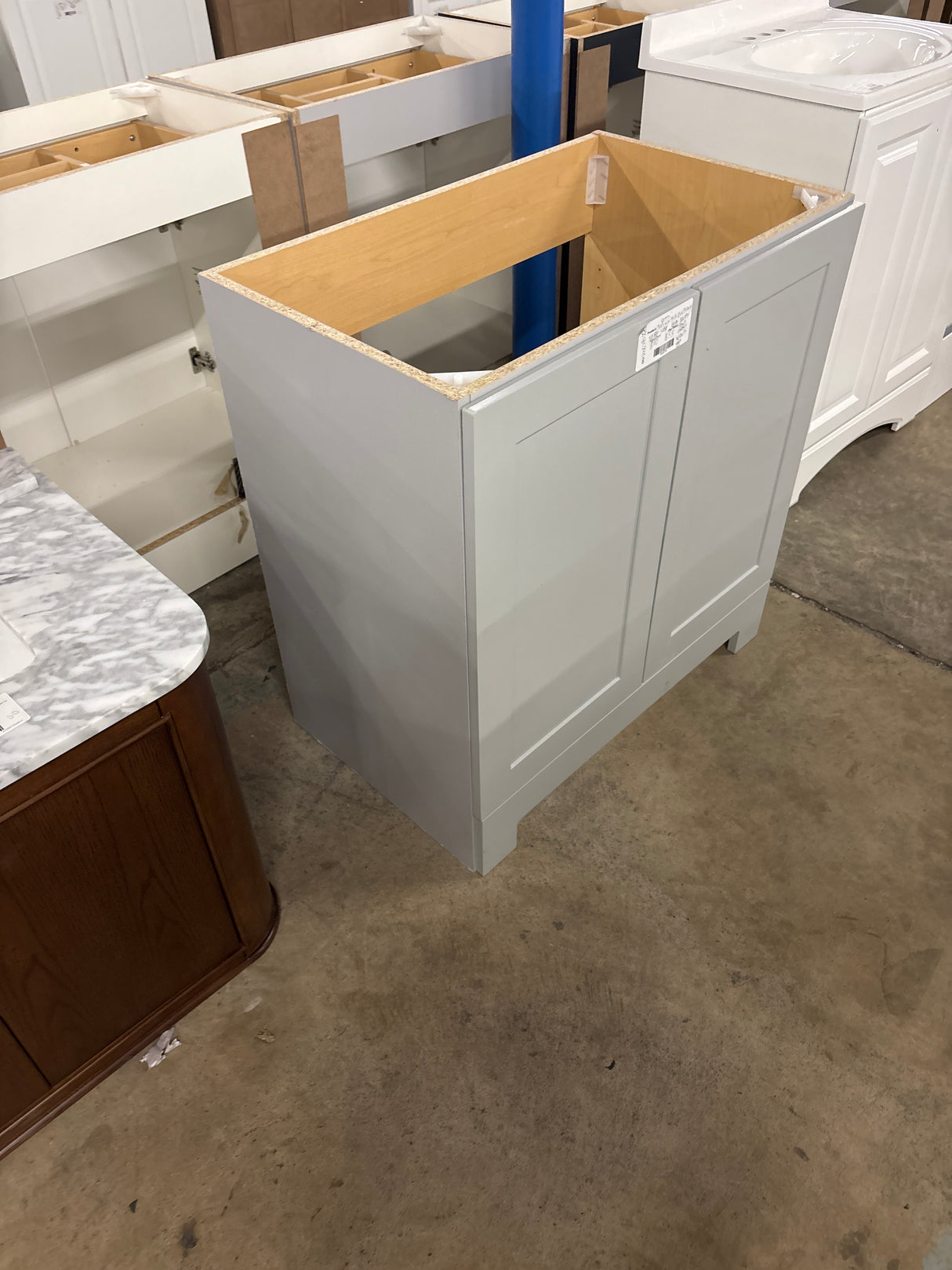30 in. W x 19 in. D x 33 in. H Single Sink Freestanding Bath Vanity in Pearl Gray without Top