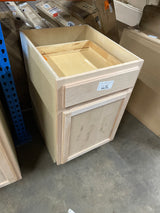 21 in. W x 24 in. D x 34.5 in. H Assembled Base Kitchen Cabinet in Unfinished with Recessed Panel