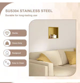 14 in. W x 3.94 in. H x 12 in. D Single Recessed Shower Niche in Gold
