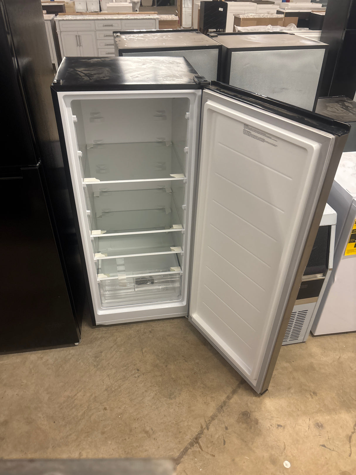 7.1 cu. ft. Manual Defrost Convertible Upright Freezer in Stainless Steel Look