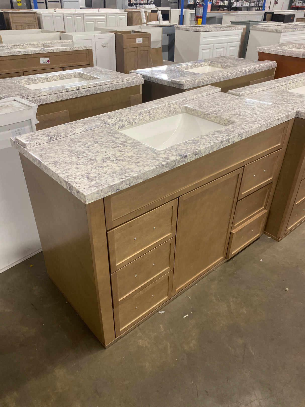 Winsome 48 in. Bath Vanity Cabinet with Cultured Marble Top in Sand