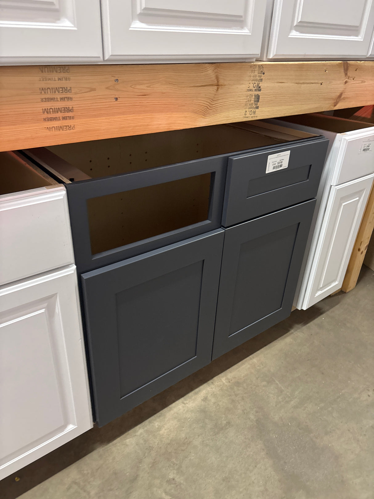 Newport 24 in. W x 12 in. D x 36 in. H Assembled Plywood Blind Wall Kitchen Cabinet in Deep Onyx with Soft Close LH