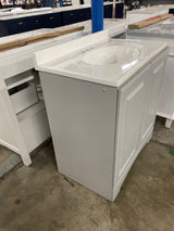 31 in. Single Sink Pearl Gray Bath Vanity with White Cultured Marble Top (Assembled)