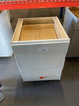 Westfield 24 in. W x 24 in. D x 35 in. H Shaker Stock Drawer Base Kitchen Cabinet in Feather White