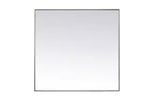 Timeless Home 42 in. W x 42 in. H x Modern Metal Framed Square Silver Mirror