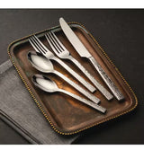 Chef's Table Hammered 18/0 Stainless Steel Iced Tea Spoons (Set of 12)