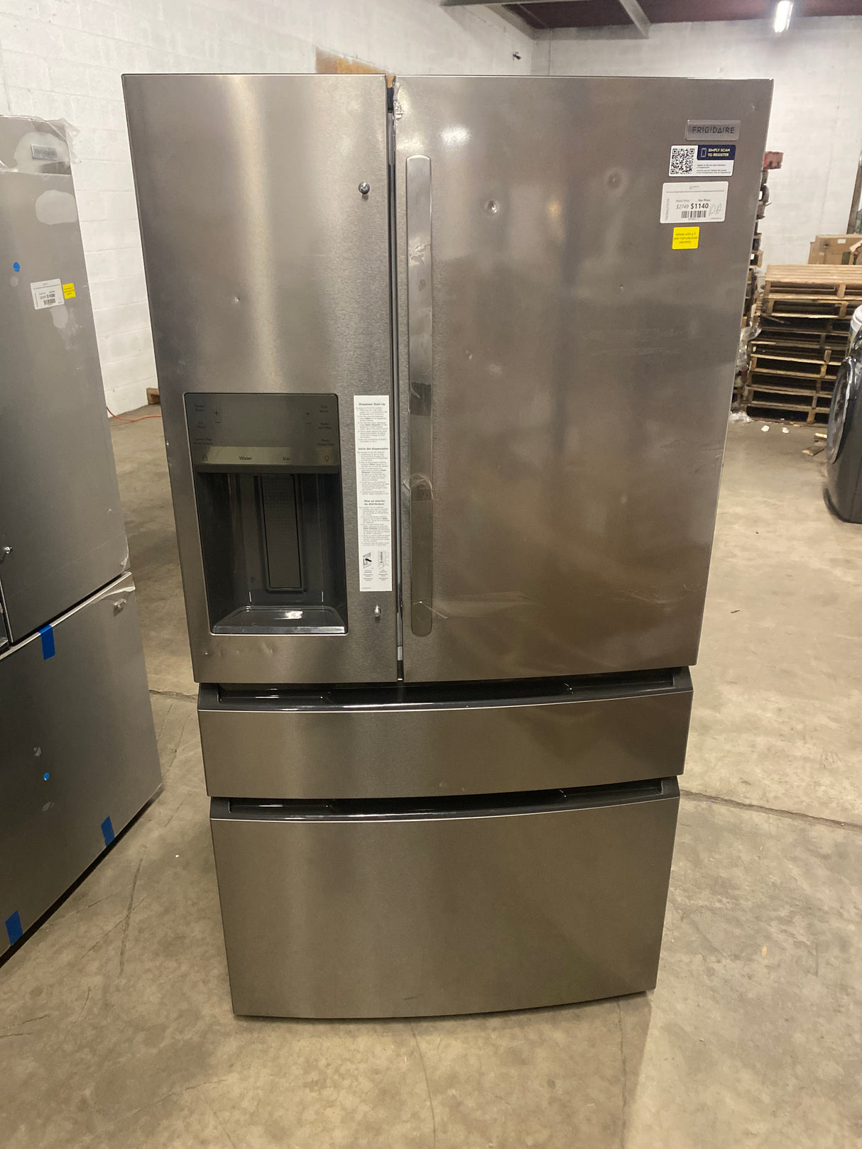 36 in. 26 cu. ft. Standard-Depth 4-Door French Door Refrigerator in Fingerprint-Resistant Stainless Steel Look