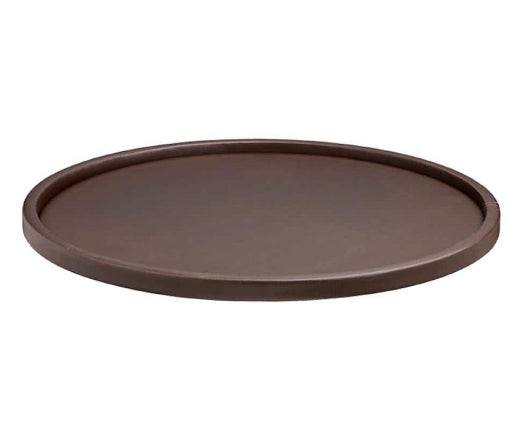 Contempo 14 in. Round Serving Tray in Brown