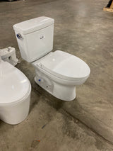 Drake 2-Piece 1.6 GPF Single Flush Elongated Standard Height Toilet in Cotton White, SoftClose Seat Included