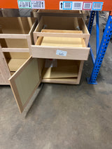 24 in. W x 24 in. D x 34.5 in. H Assembled Base Kitchen Cabinet in Unfinished with Recessed Panel