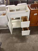 Ridge 30 in. W x 22 in. D x 34 in. H Bath Vanity Cabinet without Top in White