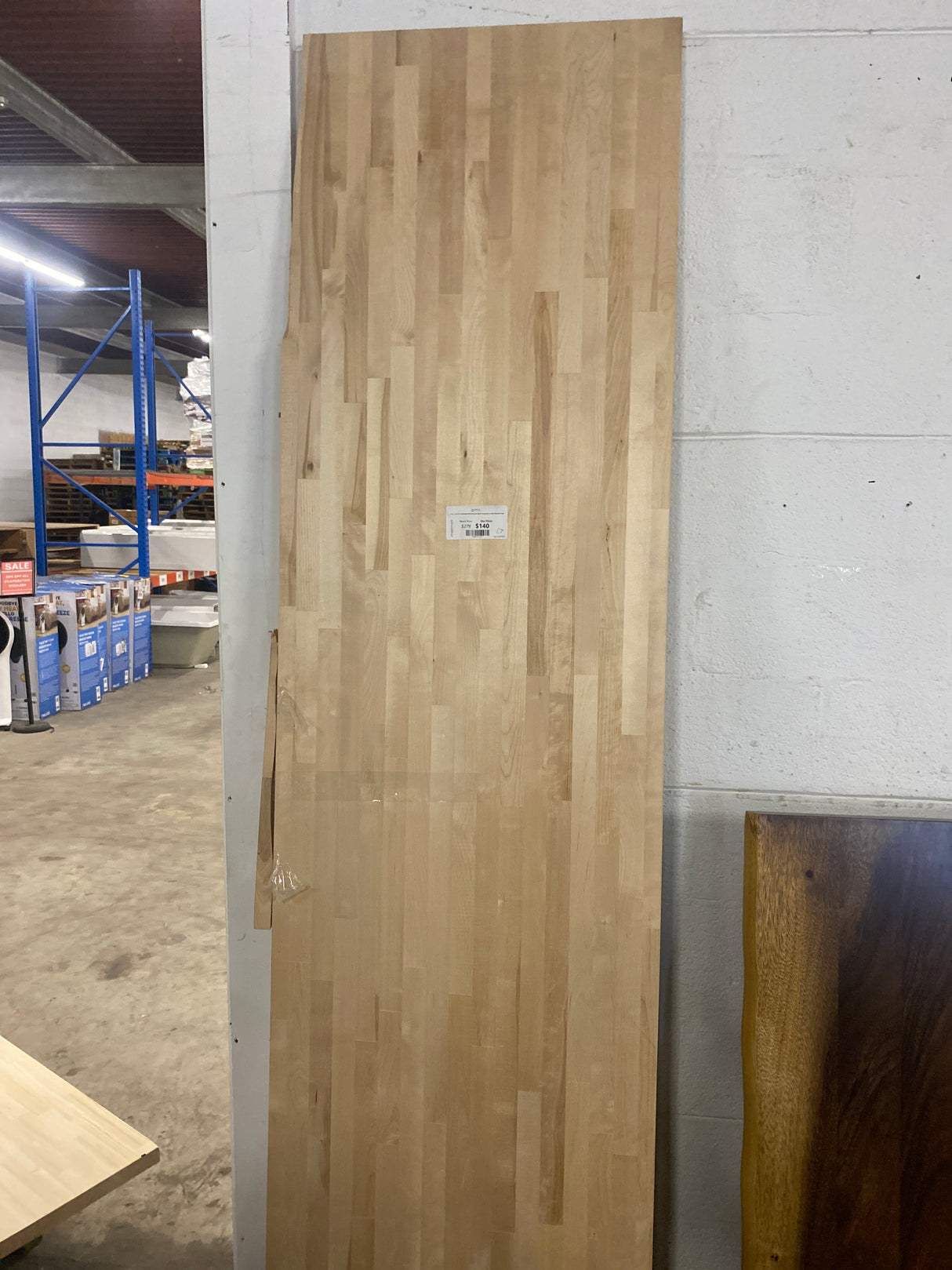 8 ft. L x 25 in. D Unfinished Birch Butcher Block Countertop in With Standard Edge