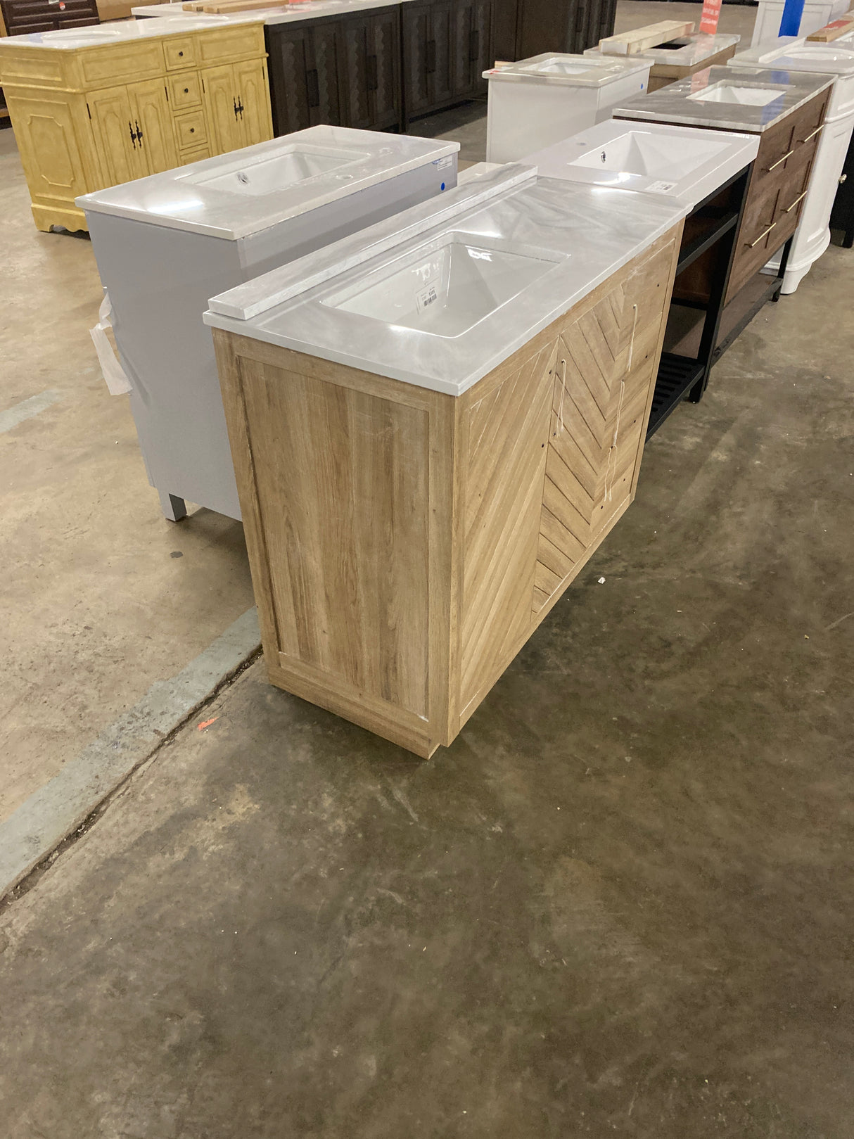 Huckleberry 42 in. W x 19 in. D x 34.5 in. H Bath Vanity in Natural Oak with White Cultured Marble Top