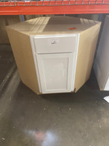 Courtland 36 in. W x 36 in. D x 34.5 in. H Assembled Shaker Sink Base Kitchen Cabinet in Polar White
