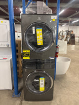 4.5 cu. ft. Stacked Washer and 8.0 cu. ft. Electric Dryer Laundry Tower in Titanium, SmartBoost Premixing, Energy Star