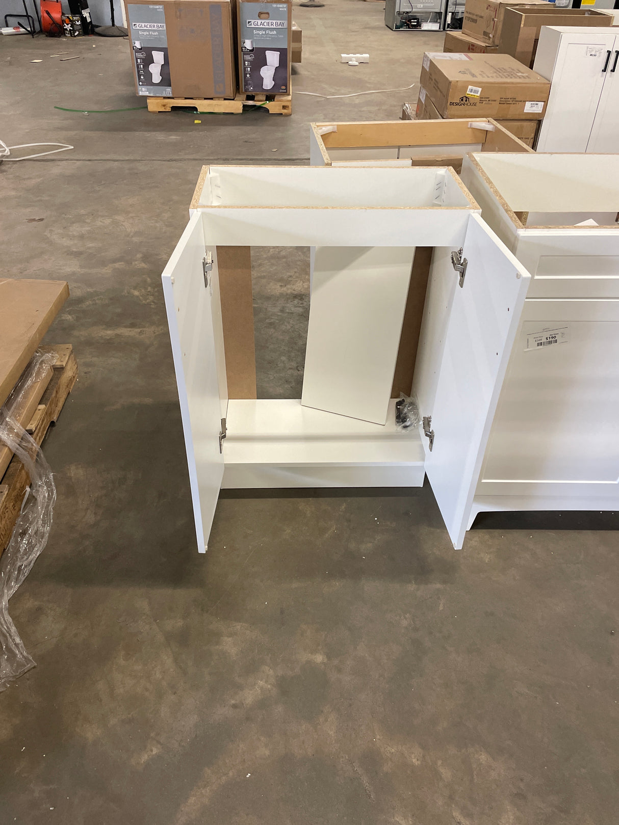 Penlee 25 in. Single Sink White Bath Vanity without Top (Assembled)